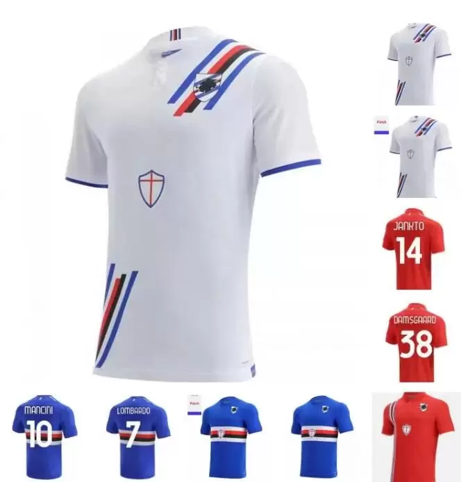

2021 UC Sampdoria soccer Jerseys JANKTO 14 DAMSGAARD 38 OUAGLIARELLA 27 BALDE 10 GABBIADINI 23 THIRD 2022 21 22 JERSEY FOOTBALL SHIRTS