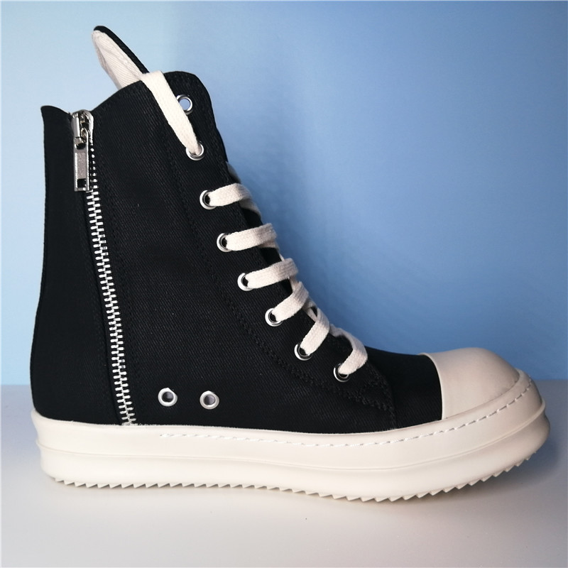 

Male Spring Canvas Boots High Top Black Wax Fashion Sneakers Shoes 7#16/20D50