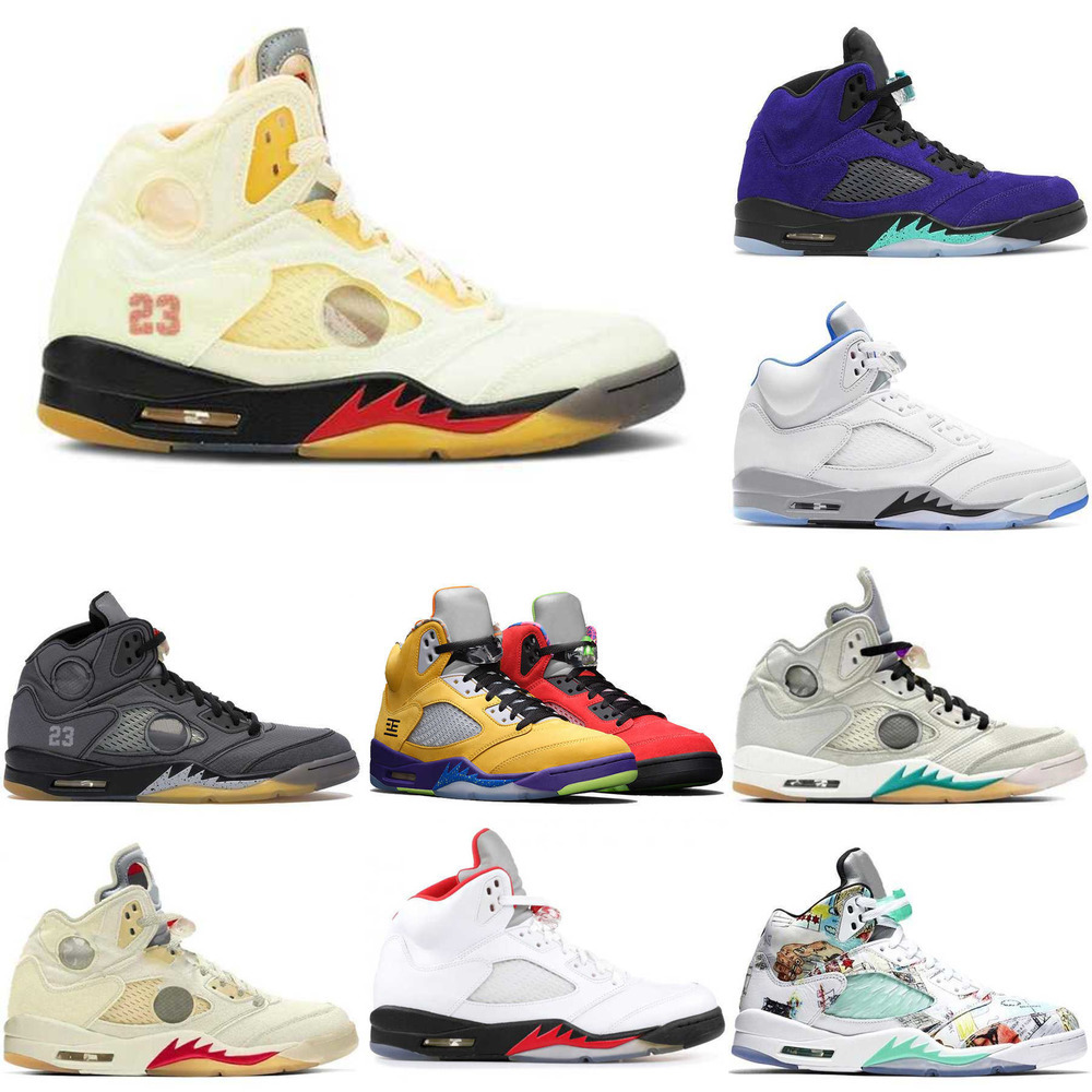 

High Quality 2021 Women Men With Box Jumpman 5 5s Basketball Shoes Raging Bull Anthracite Sneakers Fire Red Stealth SE Oregon Ducks Alternate Grape Blcak, 16