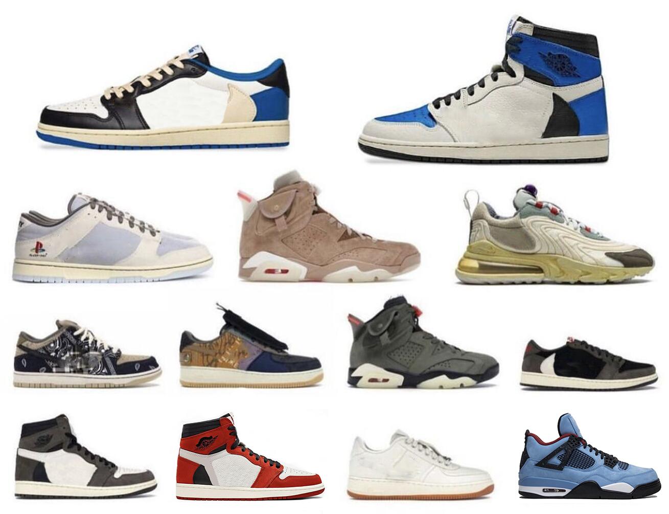 

Top Shoes New Authentic Travis Scott 1 High OG SP Low Shoes Dark Mocha Military Blue Black Sail Shy Pink Men Women Sports Sneaker Topshop999