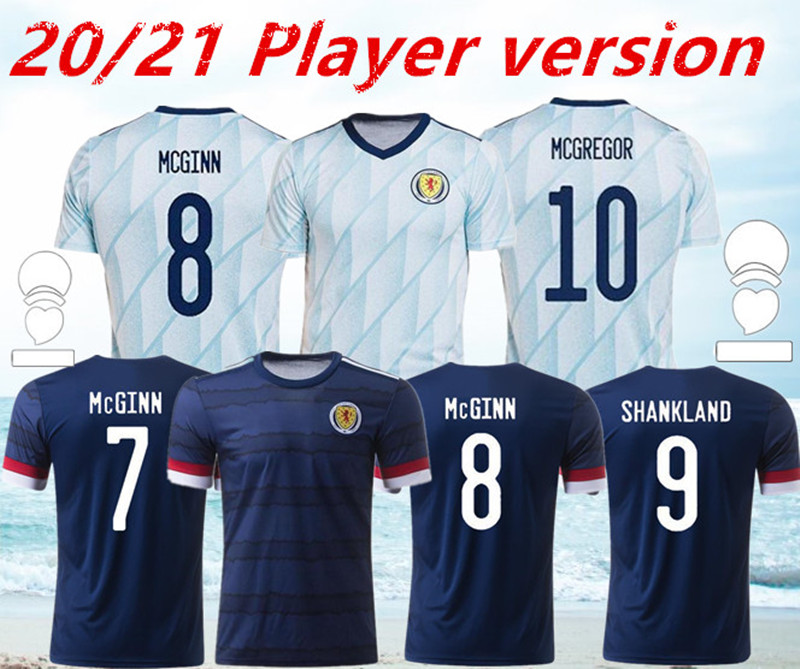 

20 21 Scotland soccer jerseys HOME 2021 AWAY ROBERTSON FRASER football shirt NAISMITH MCGREGOR CHRISTIE FORREST MCGINN Player version, Black;yellow