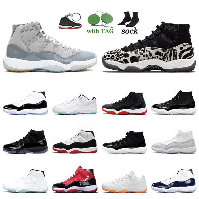 

Mens Top Fashion Shoe JUMPMAN 11 Basketball Shoes 11s Cool Grey Animal Instinct Mens Women Sports High Bred Jubilee Low Legend Blue Concord Sneakers US 13, D49 low rose gold 36-40
