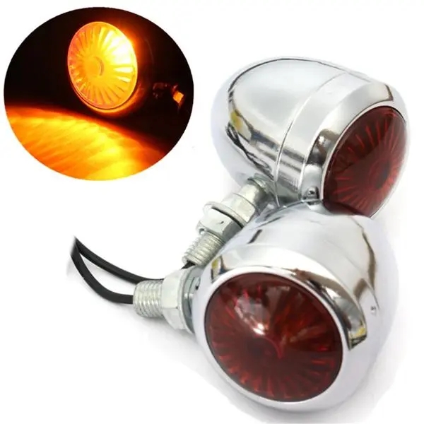 

Pair 12V Motorcycle Turn Signal Indicator Light Lamp For Harley