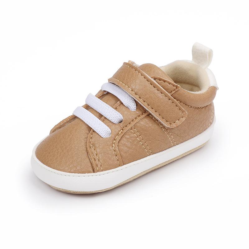 

First Walkers Baby Boys Casual Shoes Soft Sole Infant Solid Color Pu Leather Crib Indoor Prewalkers