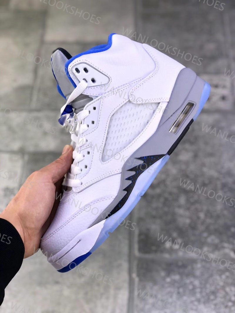 

2021 Mens 5 5s Stealth 2.0 jumpman Basketball Shoes White Stealth Black Hyper Royal Cool Running Sneakers Platform Sneaker