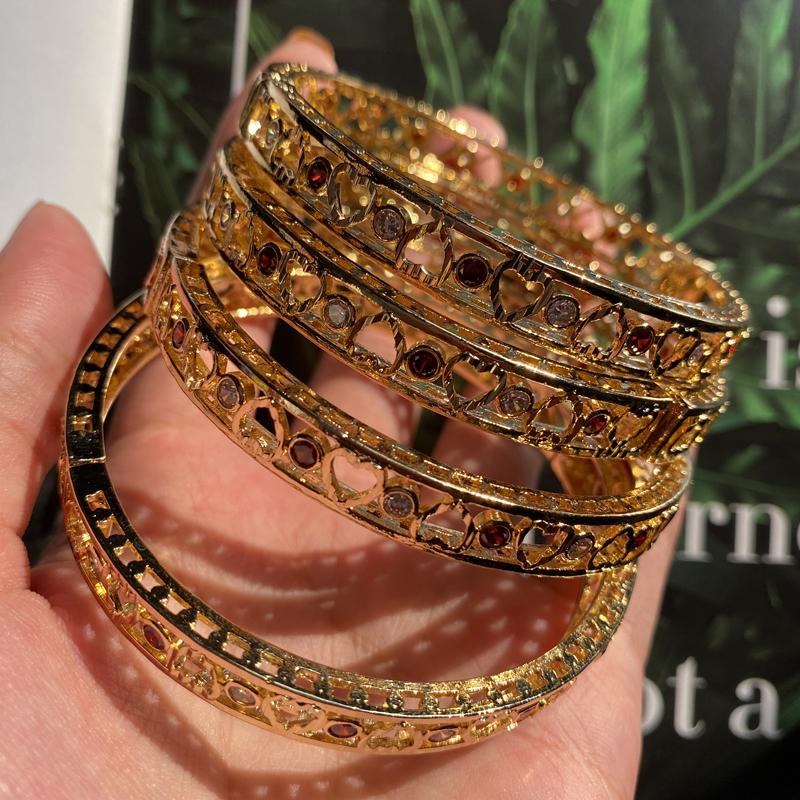 

Bangle 4 Pçs Na Moda Grânulo Ouro Cor Arábia Árabe Pulseiras Para Meninas 24k Bola Cobre Pulseira Feminino Menina África De C