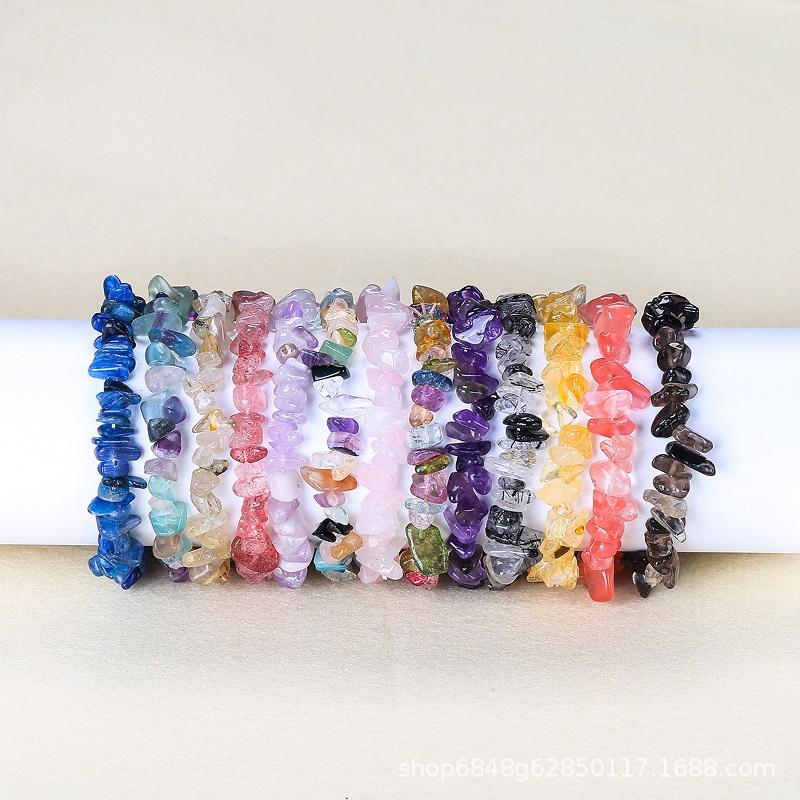 

Beaded, Strands 2022 Fashion Natural Crushed Stone Couple Bracelet Crystal Bead Gift Female Meaning