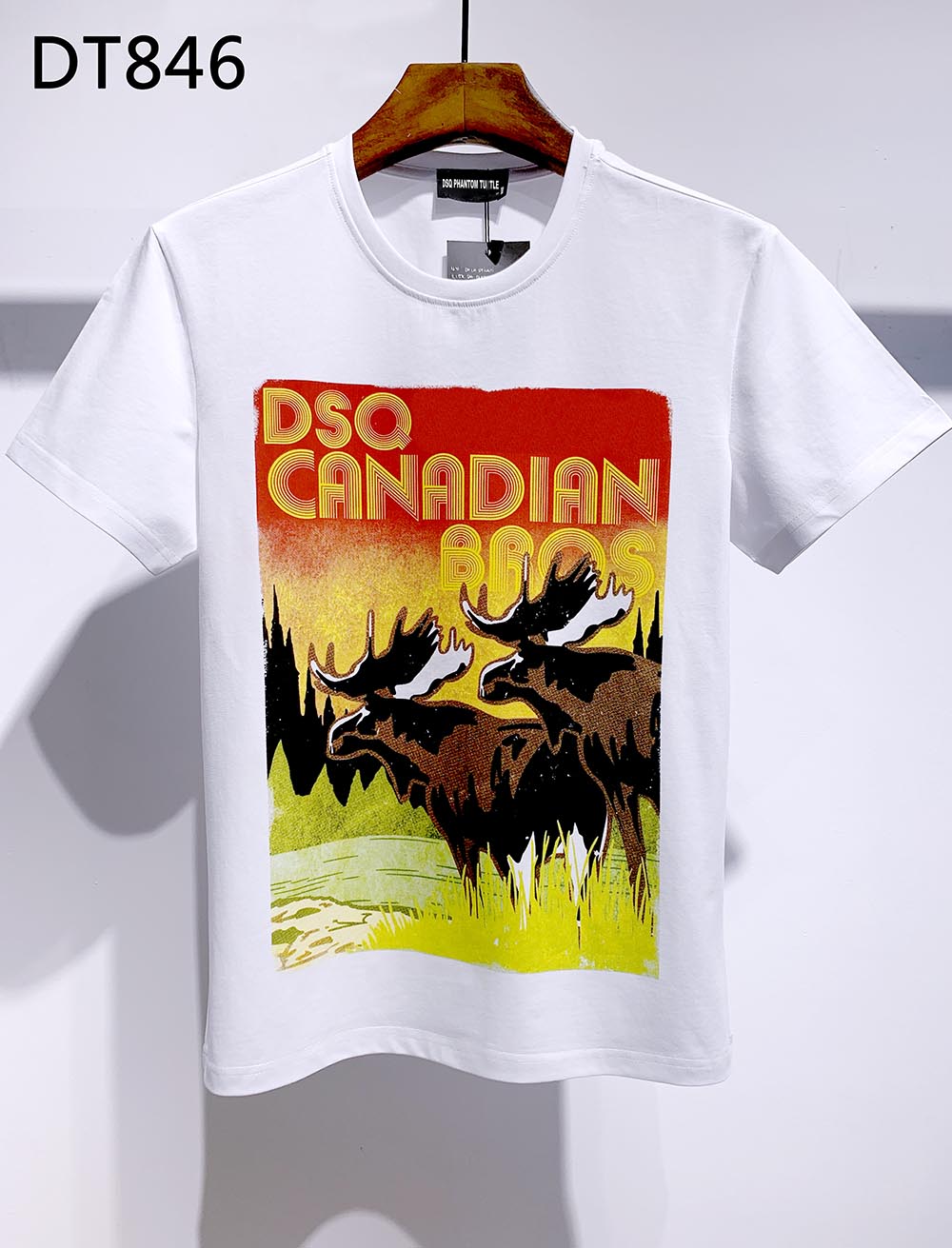 

DSQ PHANTOM TURTLE 2021SS New Mens Designer T shirt Paris fashion Tshirts Summer DSQ Pattern T-shirt Male Top Quality 100% Cotton Tops 1413, White