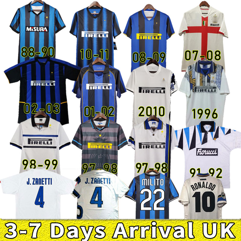 

2009 10 MILITO SNEIJDER ZANETTI Retro Soccer jersey Eto'o Football 97 98 99 02 03 Djorkaeff Baggio ADRIANO MILAN 10 11 07 08 09 Inter BATISTUTA Zamorano 01 88 90 MILITO, 2010