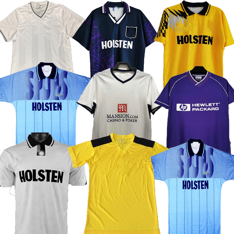 

1992 94 third Retro Ferdinand Ginola Klinsmann Soccer Jersey 1990 1991 93 98 99 Sheringham ANDERTON SPURS Armstrong Sherwood Vega classic Fo, Black;yellow