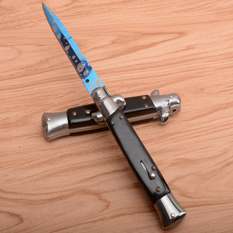 

SAMSEND 10 inch Automatic knife 9inch Tactical Folding blade knives EDC auto Hunting tool with Oxford bag +color box