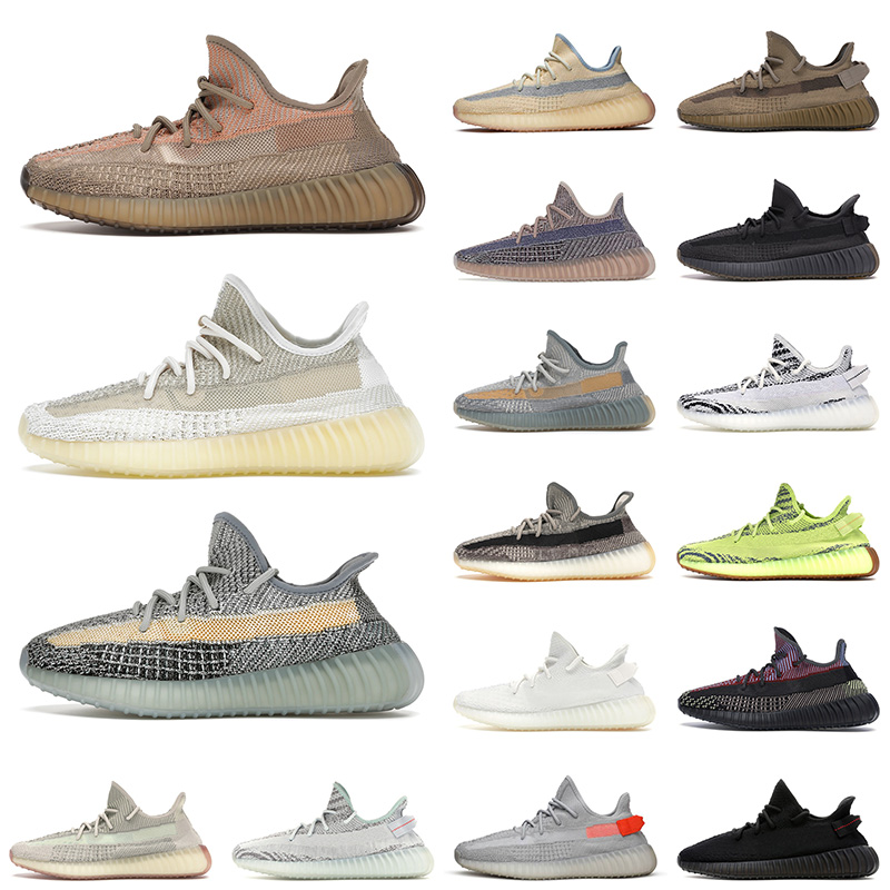 

Natural 2021 Arrival Kanye SIZE 13 Running Shoes Sand Taupe Mens Women ASH Blue Tail Light Static Angle Oreo Trainers Sneakers 36-48, C30