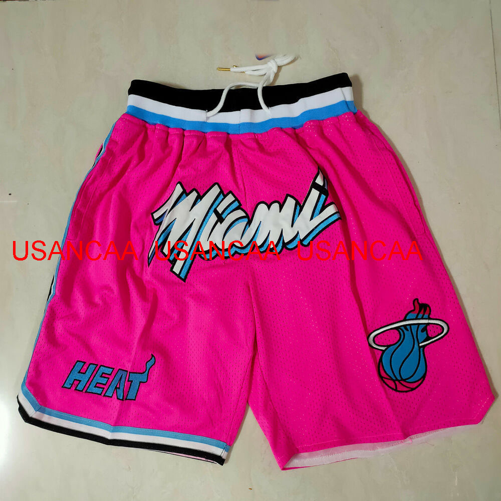 

Miami Vintage Stitched Basketball Shorts Pink Size: S-XXL, Black;blue