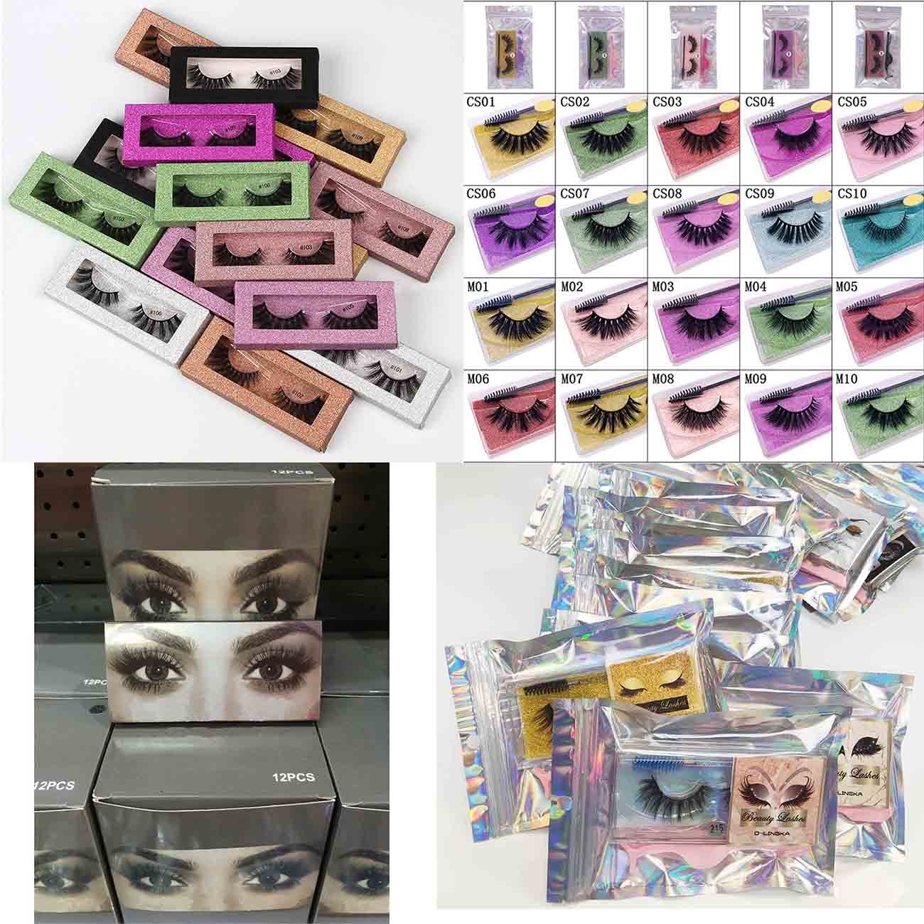 

False Eyelashes Eyelash Extensions handmade Fake Lashes Voluminous Fake Eyelashes For Eye Lashes Makeup Cosmetics natural long mink wholesale vendor 25mm 3d thick