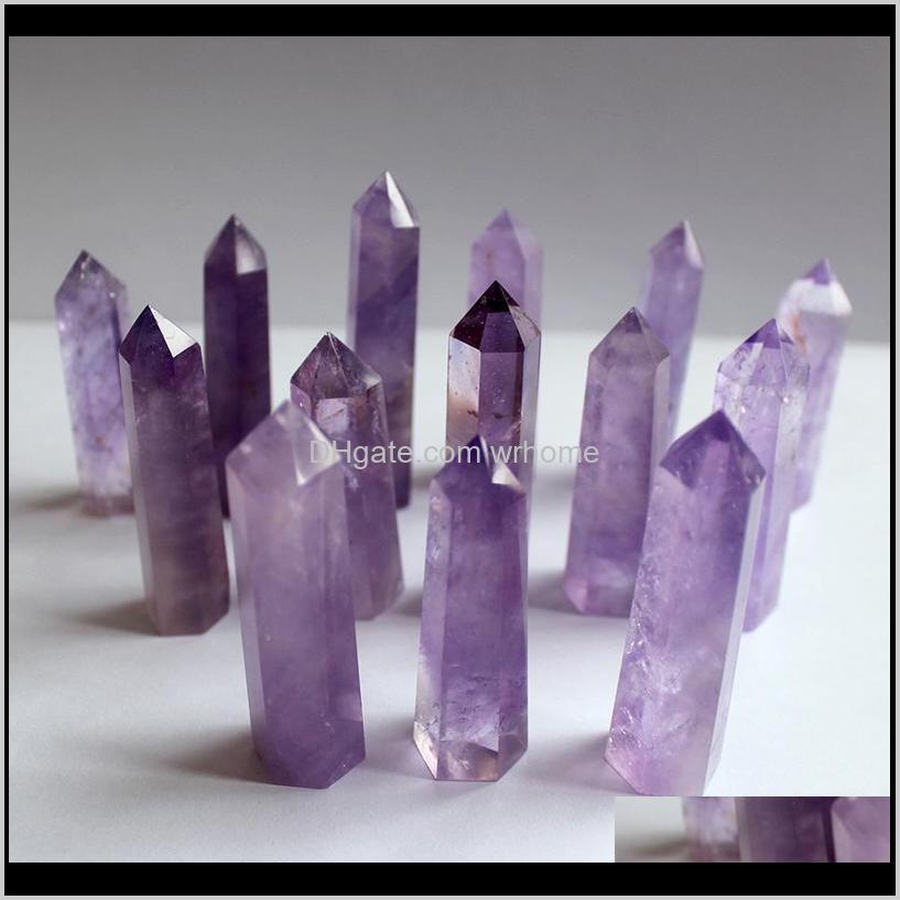 

Arts And Arts, Crafts Gifts Home & Gardennatural Tower Quartz Point Purple Obelisk Wand Healing Crystal 5Cm 6Cm 7Cm Drop Delivery 2021 U7Dnb