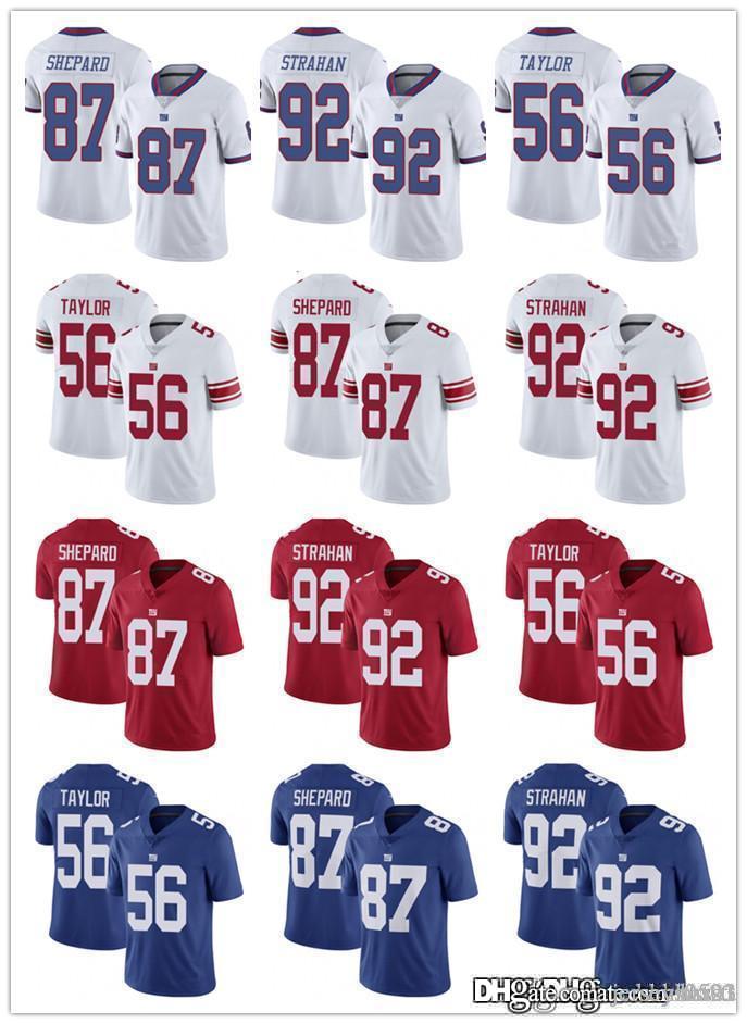 

Men Women New Youth York Giants 92 Michael Strahan 87 Sterling Shepard 56 Lawrence Taylor Football Jerseys, Black;red