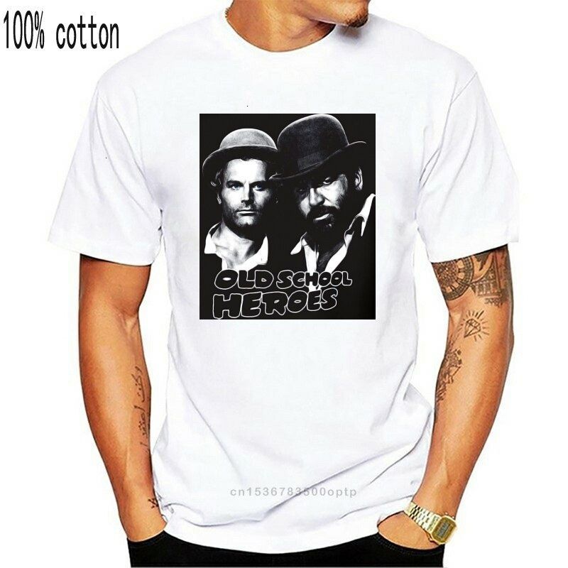 

Anthrazit grau Bud Spencer Terence Hill T-Shirt TMC5000 Quality T Shirts Men Printing Short Sleeve O Neck Tshirt