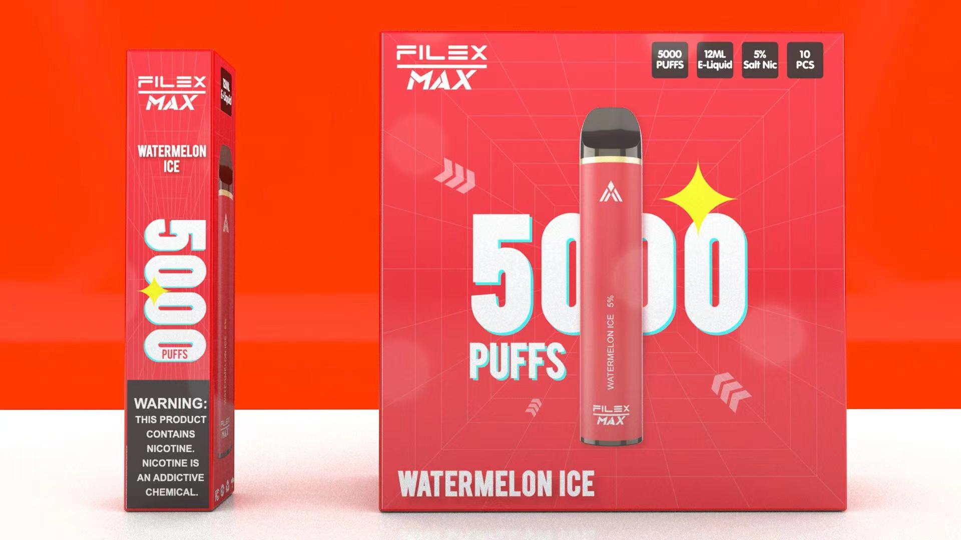 

Flex Max Original Vape Cartridge Packaging QST rechargeable Vaporizers Vapes Kit 5000 Puffs Prefilled 12ml 12 colors Pen Genuine VS bars