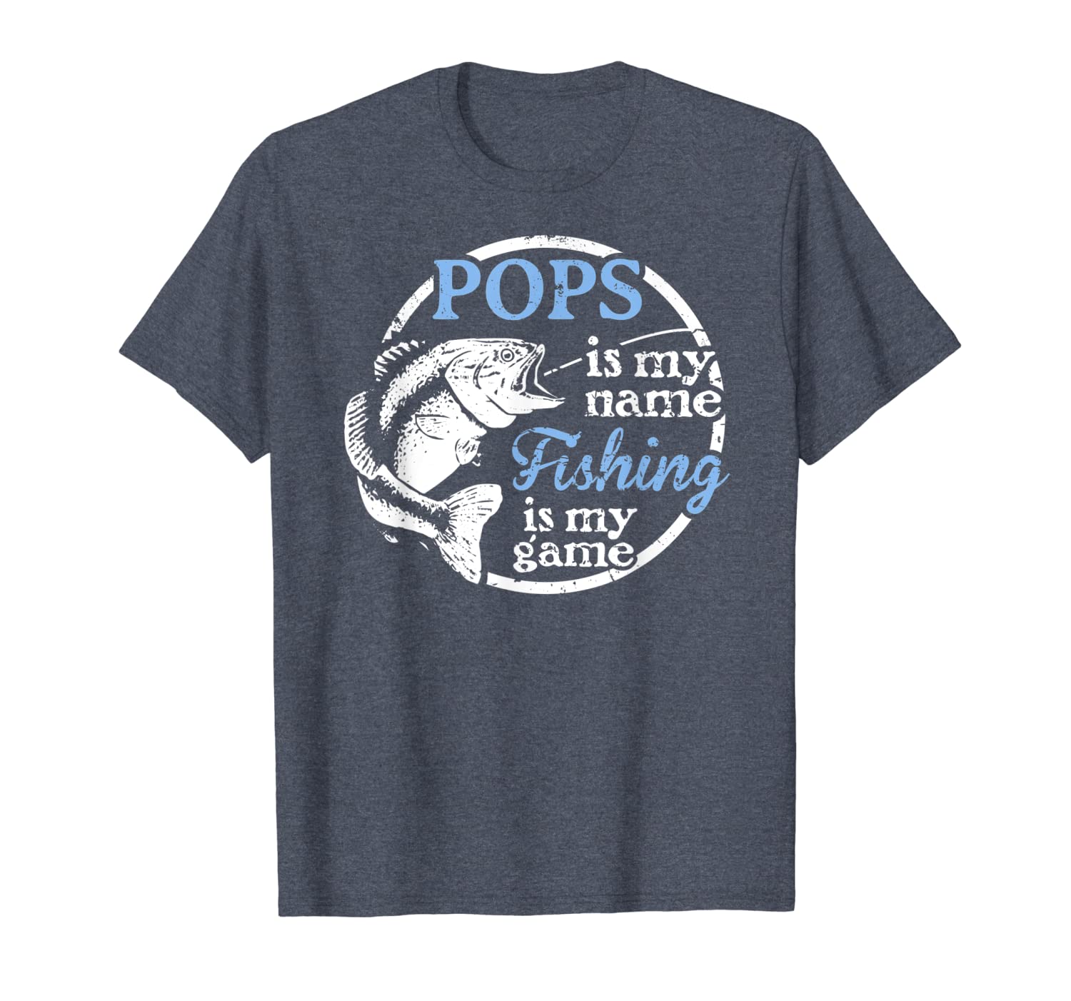 

pops t-shirt - fishing is my game, White;black