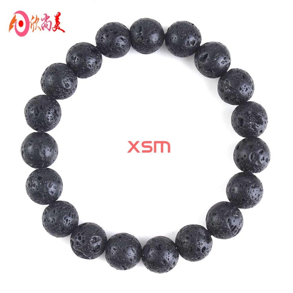 

Hand catenary Natural volcanic stone women's fashion small commodity bracelet Jewelry, Black
