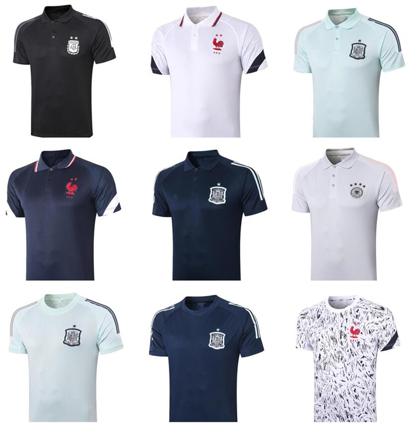 

Spain Polo 20 20 Argentina Football Team Polo Shirt 20 21 High Quality Soccer Jersey Training Jogging, Black