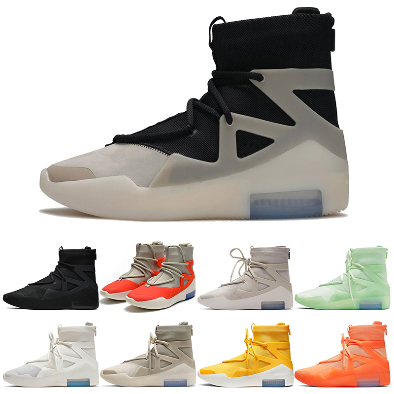 

Nlke Fear of God X 1 Mens Basketball Shoes Triple Black String The Question Amarillo Orange Pulse Frosted Spruce Grey Sail Men Sports Sneakers Trainers, A7 36-46 light bone