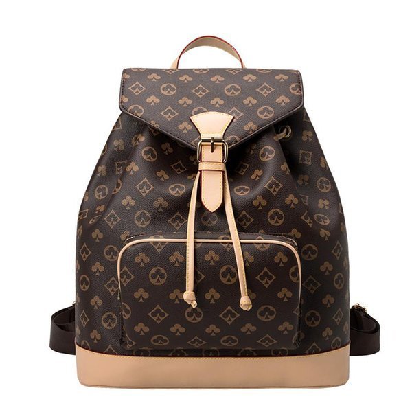 

2022 Leather Handbags High Quality men and women Backpack famous Rivet printing Backpack Designer lady Bags Boy and Girl back pack