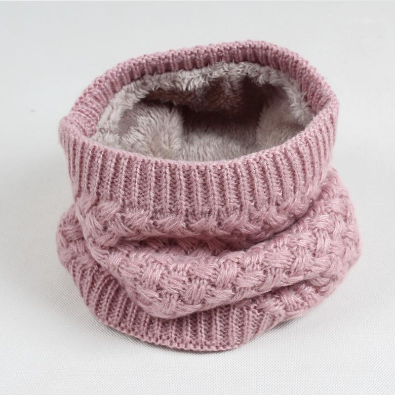 

Scarves Winter Women Men Scarf Ring Double-deck Knitted Warm Simple Solid Color Circle Infinity WB001
