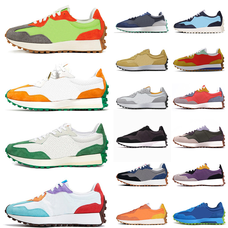 

Men Women Running Shoes Balance 327 Lime Green Pride Grey Mesh 2021 Arrival Castle Rock Black Blue Red Outdoor Tennis Breathable Sneakers, D19 36-45 neo flame
