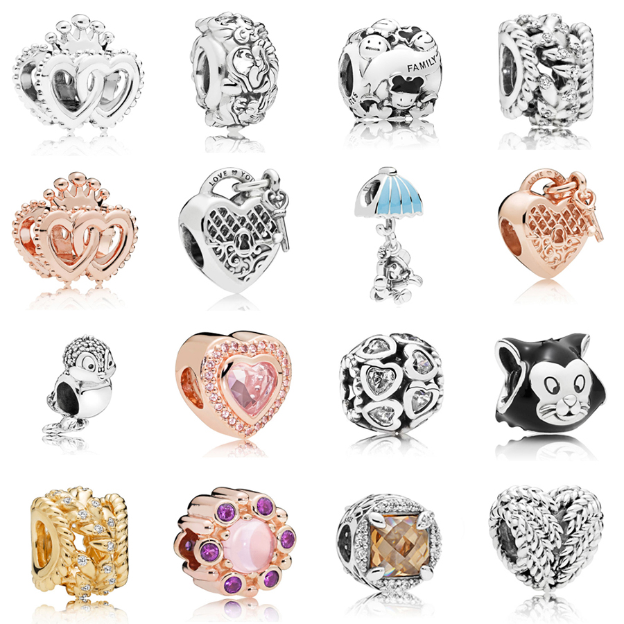 

NEW 2021 100% 925 Sterling Silver Love Bird charm Fit DIY Original Bracelet Fshion Jewelry Gift