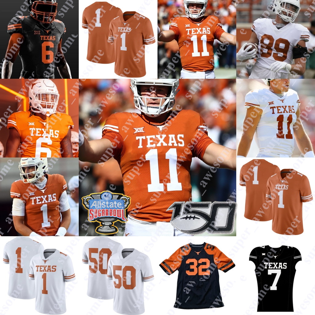 

Texas Longhorns Football Jersey David Gbenda Ray Thornton Anthony Cook Jacoby Jones Darion Dunn Josh Thompson DShawn Jamison Jaylan Ford Jahdae Barron Moro Ojomo, White new-sugar bowl patch