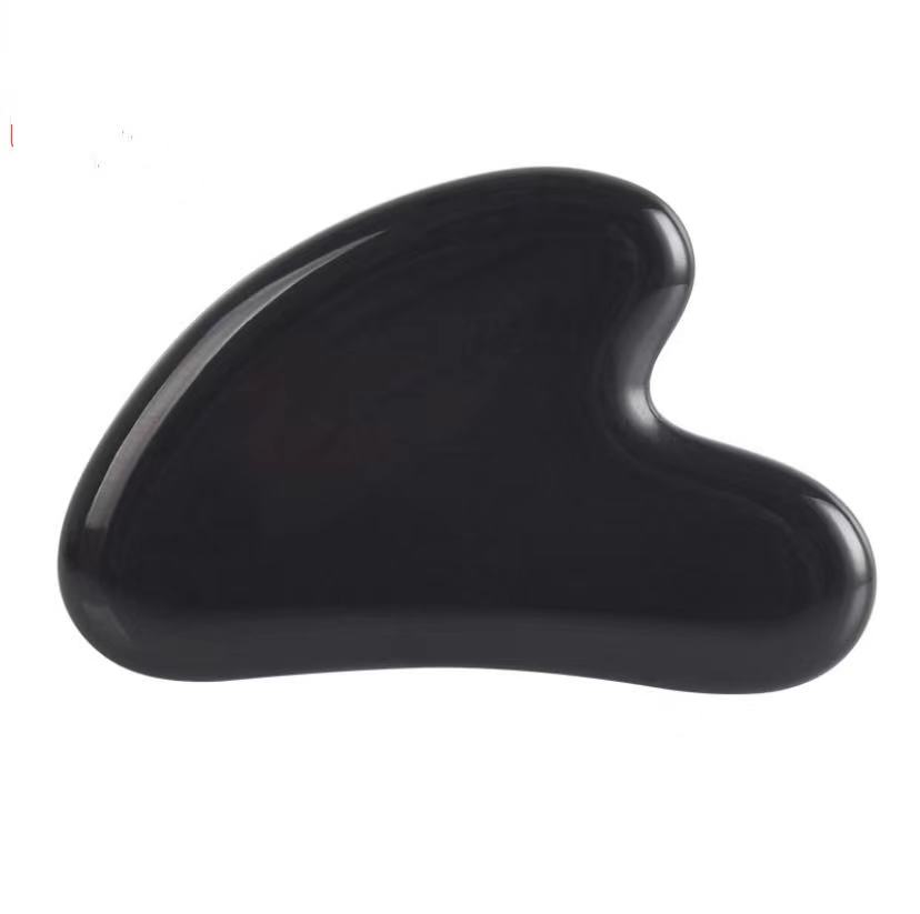 

Black Obsidian Natural Gemstone Crystal Quartz Gua Sha Face Massager for Skin Care with Box (Optional)