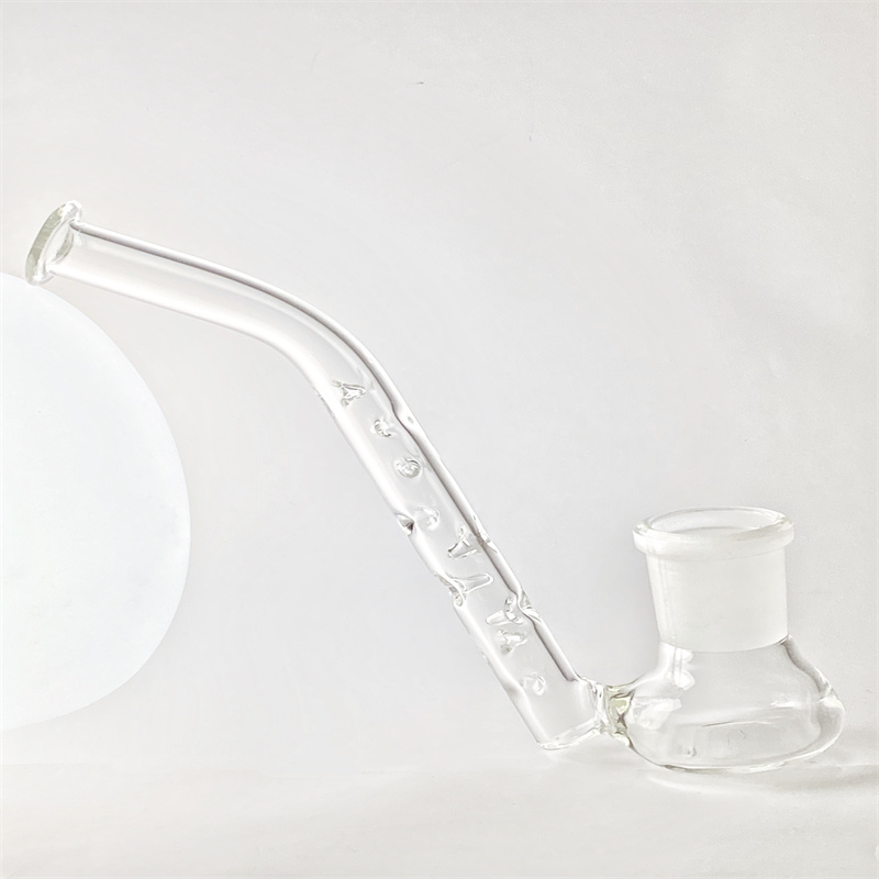 

18.8mm glass hookah curved female arc adapter with concave hole J hook water gun