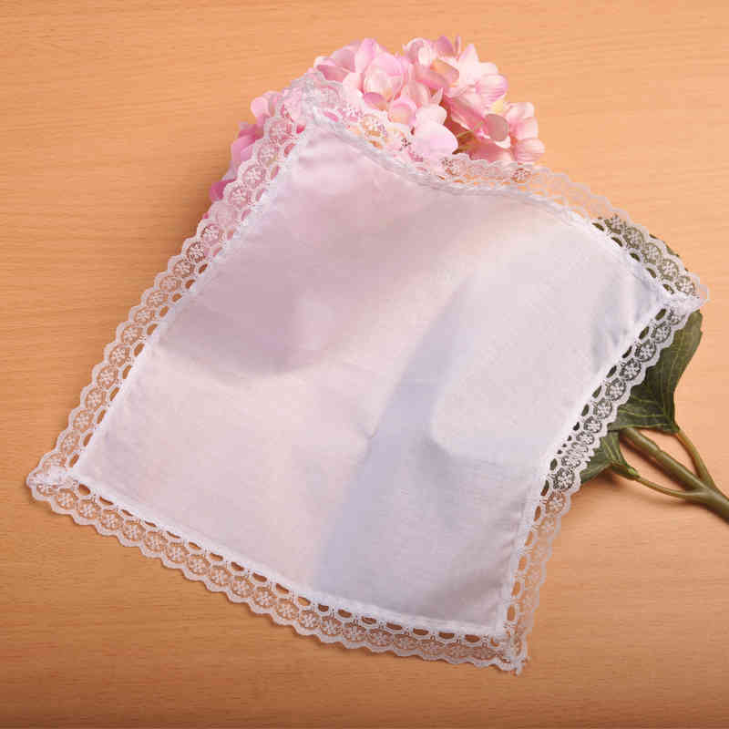 

12pcs DIY handmade graffiti handkerchief Personalized white lace handkerchief, wo wedding gifts squar Cotton Handkerchiefs, Blue;white