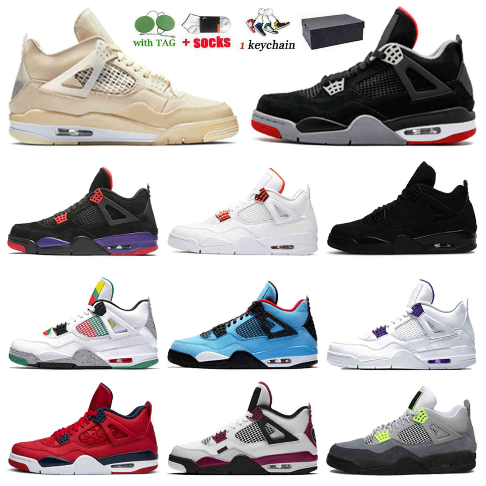 

Black Cat University Blue 4 4s Basketball Shoes Men Women Sneakers White Oreo Shimmer Pine Green Metallic Orange Trainers Designer Sneaker