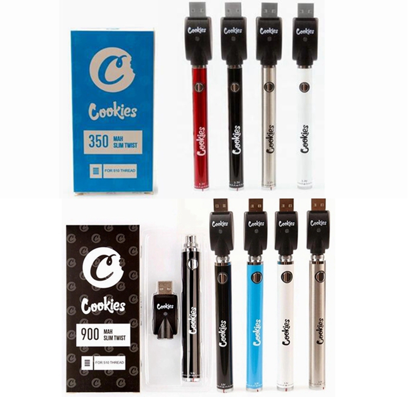 

Cookies Preheating Bottom Dial Battery 350mah 900mah Preheat Variable Voltage BUD Vape pen 510 for Wax Oil Th205 Cartridge FREEshipping