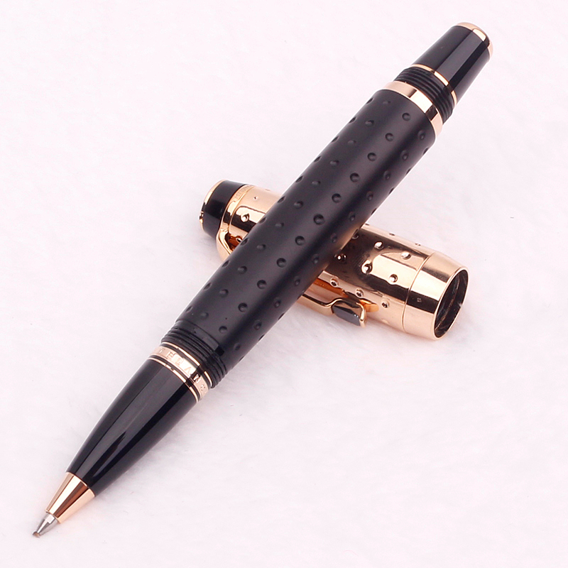 

Top High quality Bohemies Black Rollerball pen Classic Fountain pens Writing office school supplies with Diamond and Serial Number on Clip, As picture shows