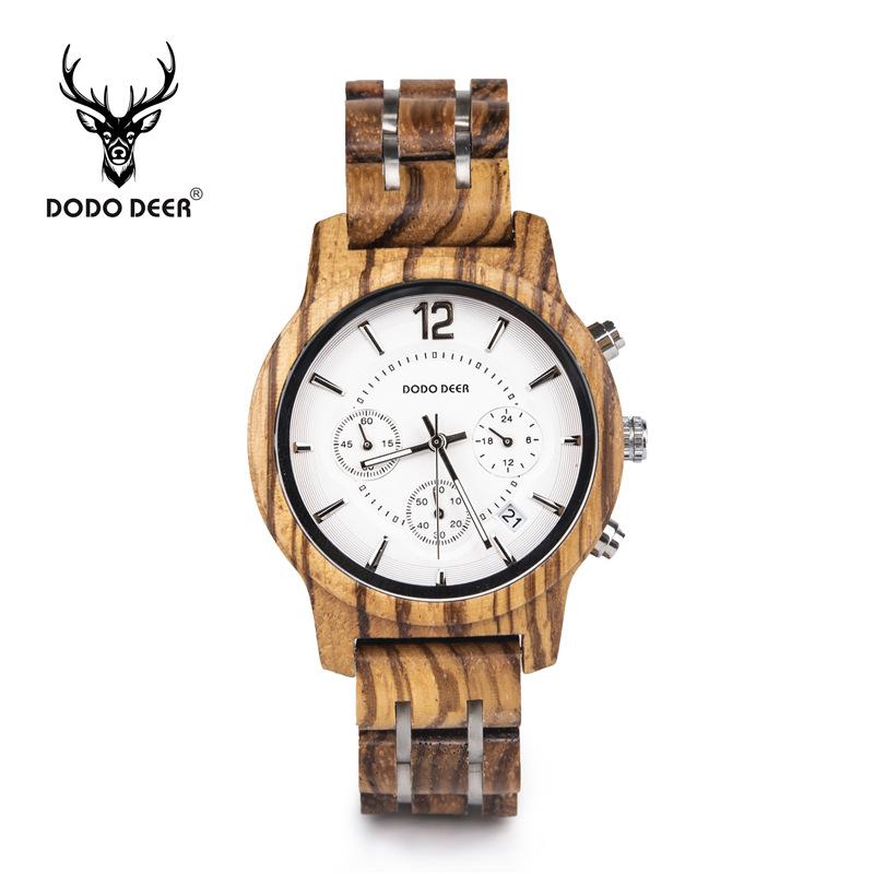 

Wristwatches DODO DEER Women Watches Luxury Chronograph Date Quartz Watch Versatile Ladies Wooden Timepieces Drop, Slivery;brown