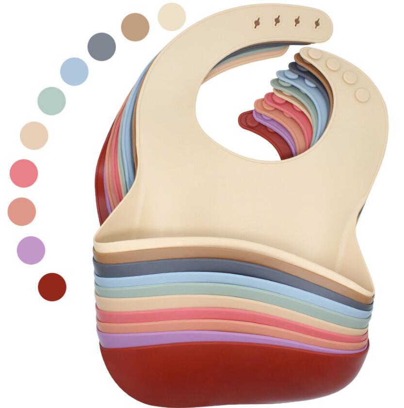 

Baby Bib Adjustable Waterproof Saliva Dripping Bibs Soft Edible Silicone Towel Drooling Scarf