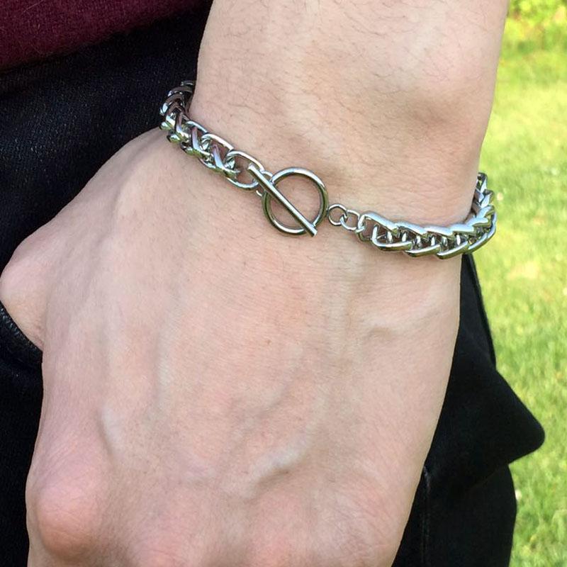 

Link, Chain Stainless Steel Men Bracelet Charm Rolo For