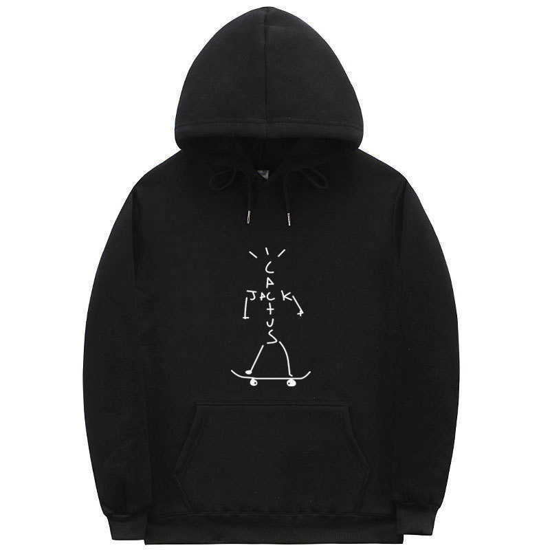 

New Travis Scott cactus Jack Hoodie Sweatshirt men's and women's Pullover Top, Black