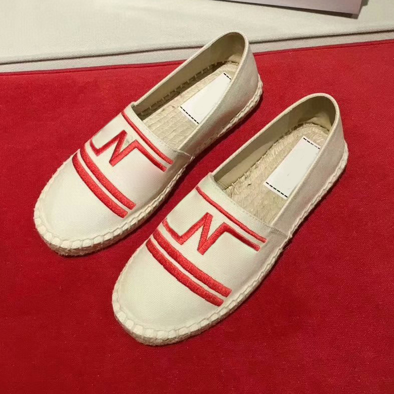 

Tiger elasticated canvas espadrilles Designer Loafers shoes Mens Straw Cord Flat Platform Shoe Black Pink Soft Bottom Outdoor Casual Trainers 29Colors With Box 303, Sock