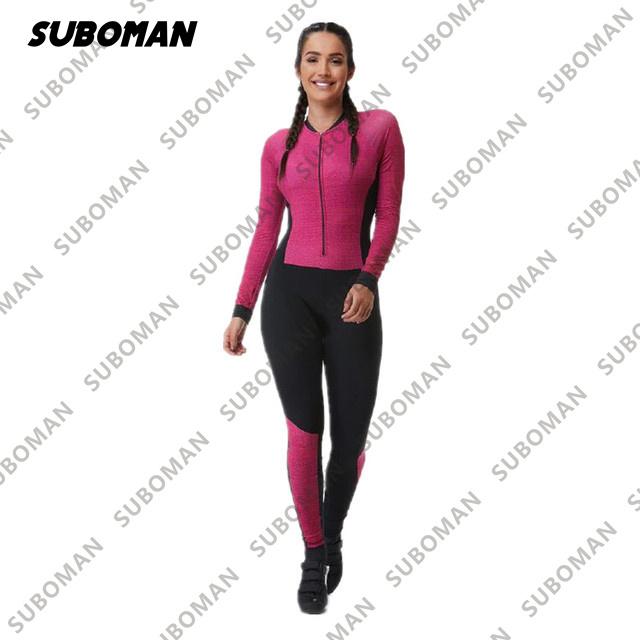 

Racing Sets 2022 SUBOMAN Autumn Cycling Lycra Women's Sportswear Overalls Bmx Mountain Bike Jumpsuit Mtb Macaquinho Ciclismo Feminino, Black;blue