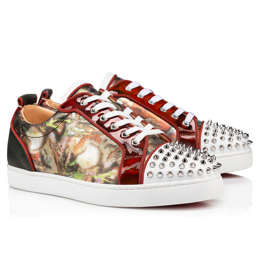 

Luxury Elastikid Red Bottom Shoes Junior Spikes Flats Platform Casual Reds Bottoms Loui Orlato Flat Classic vintage Men Women Graffiti Design Sneakers EU 35-47, #2