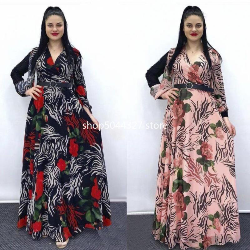 

Ethnic Clothing Print African Dresses For Women Vetement Femme 2021 Summer Long Maxi Dress Clothes Fashion Dashiki Africa Lady