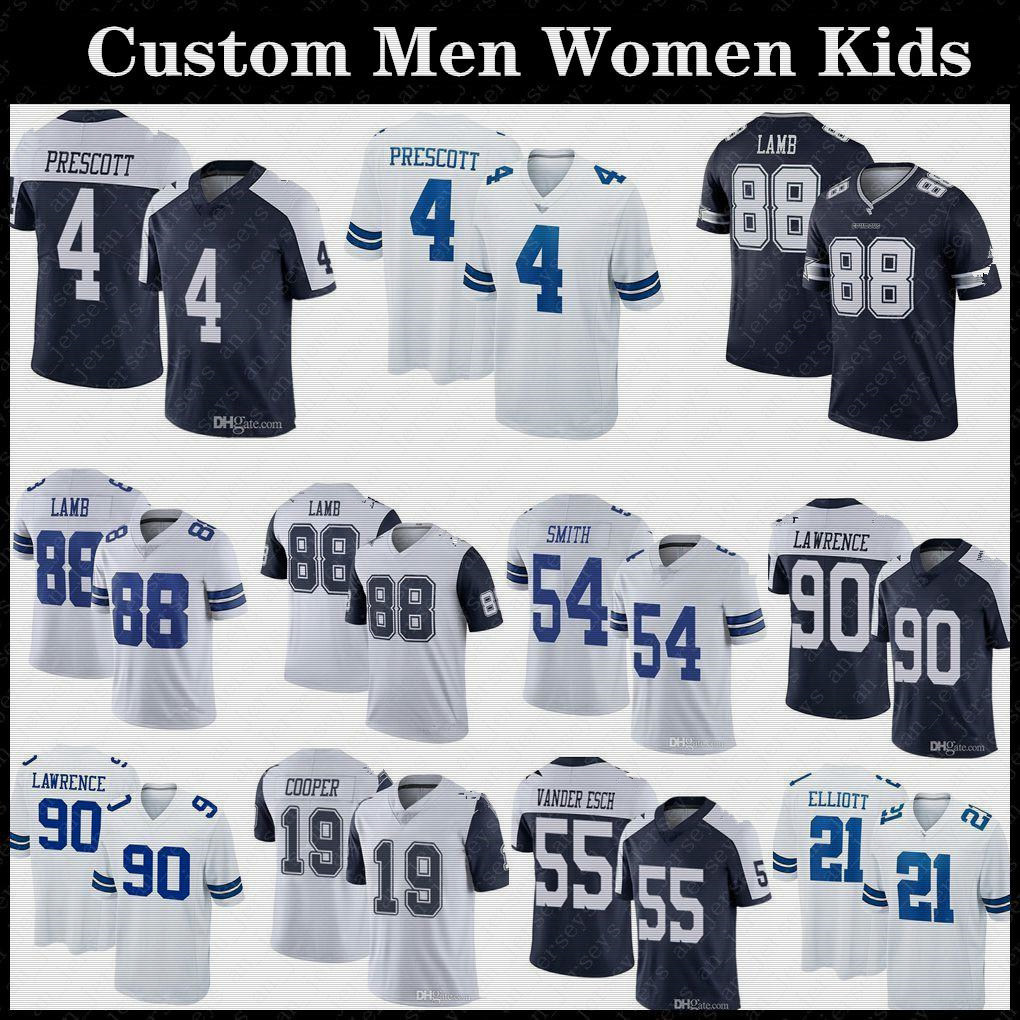 

8 CeeDee Lamb Custom Men Women Kid Football jersey 4 Dak Prescott 21 Ezekiel Elliott Amari Cooper Leighton Vander Esch Lawrence 11 Micah Parsons, 2020 limited {xinxiumenghu}