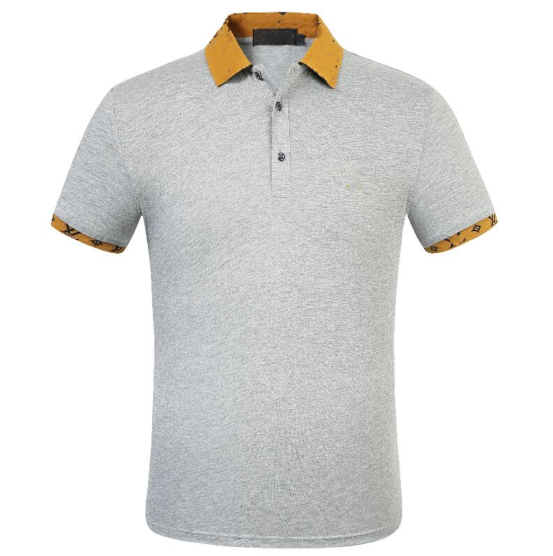 

21SS High Quality 100% cotton Brand Designers Men's Polos T-shirt Short Sleeves casual fashion Polos t shirt Embroidery logo 2805, Customize