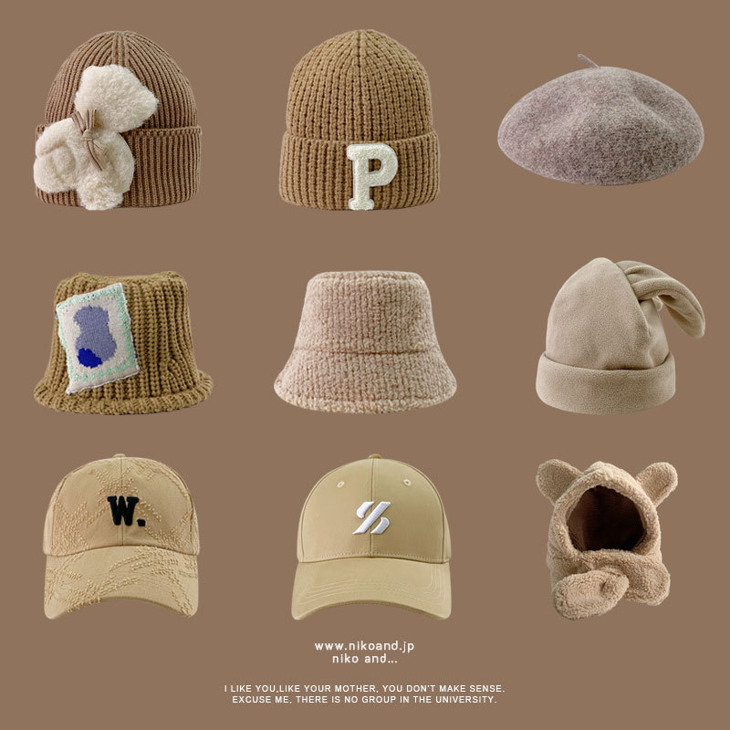 

Woolen Cap Womens Winter Hot Windproof Cycling Korean Style Mens Fashion Warm Knitted Hat Ushanka, Box