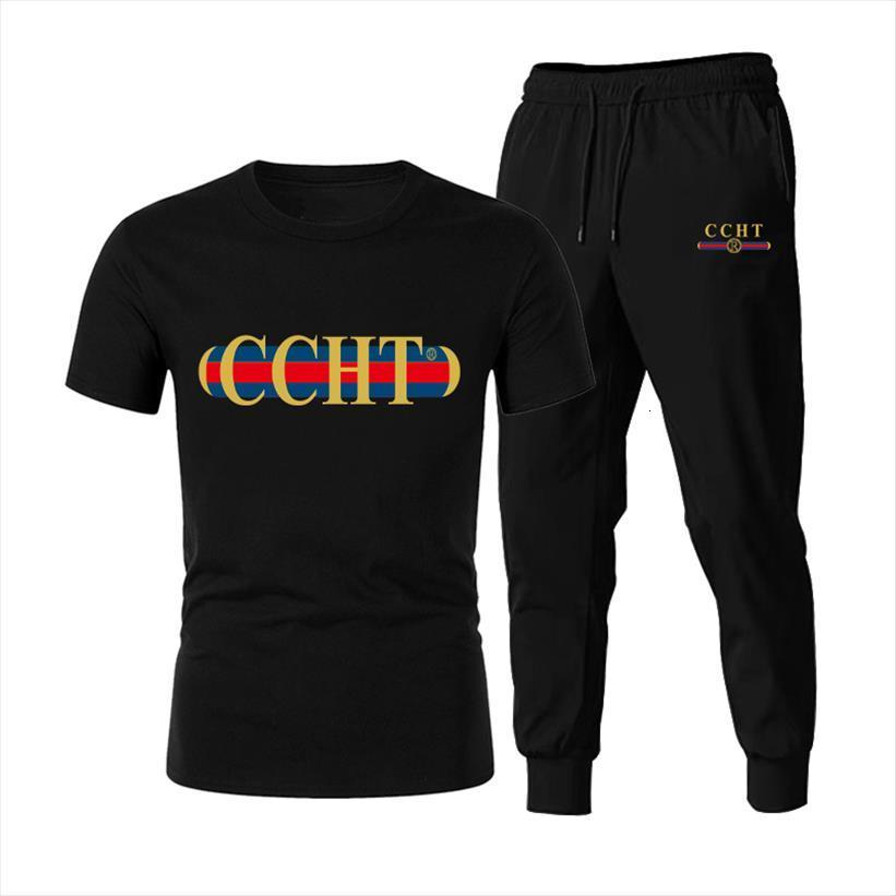 

summer fashion trend custom suit mens tracksuits printing sports short sleeve t shirt pants casual sets, Gray