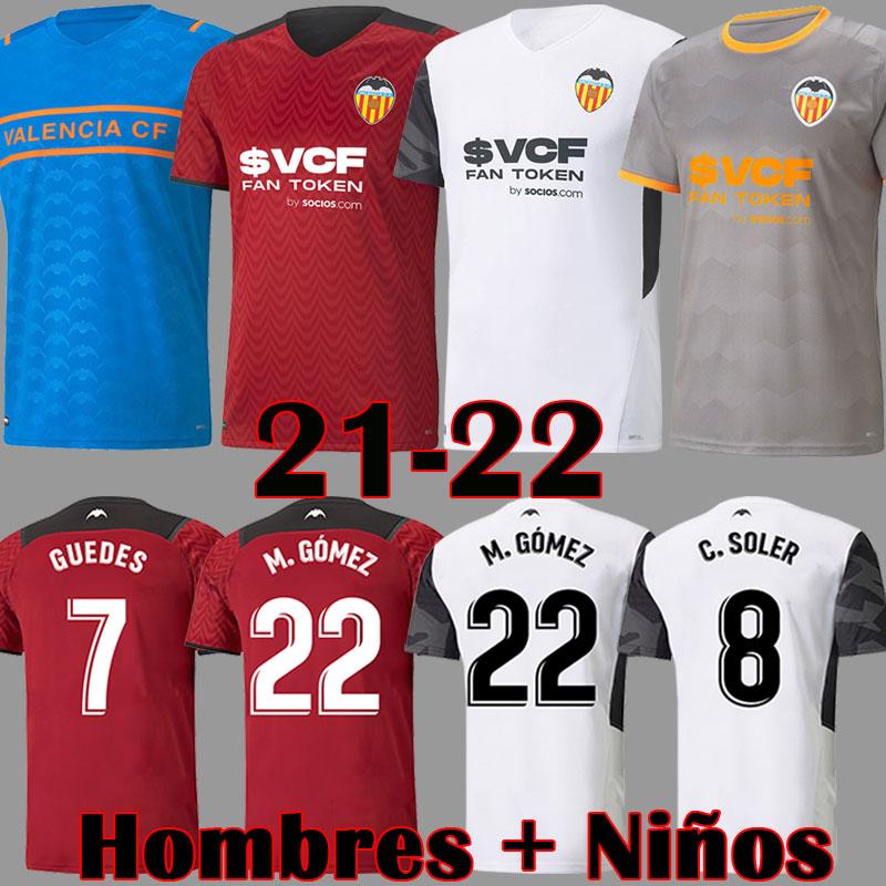 

21 22 Valencia CF VCF third 4th Soccer Jerseys Carlos Soler GUEDES 2021 2022 Hugo Duro CUTRONE M.GOMEZ DIAKHABY WASS G.PAULISTA Football Shirt Men + Kids kit football top, Colour 7